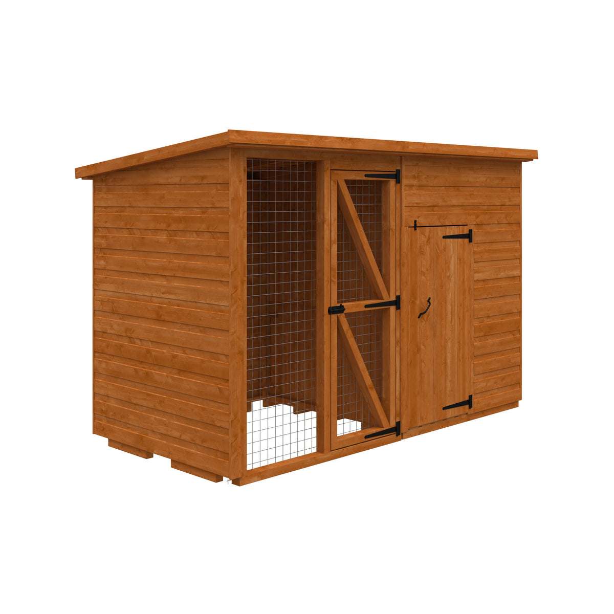 Redlands 4' x 4' Shiplap Pet House With 4' Run | Sheds.co.uk