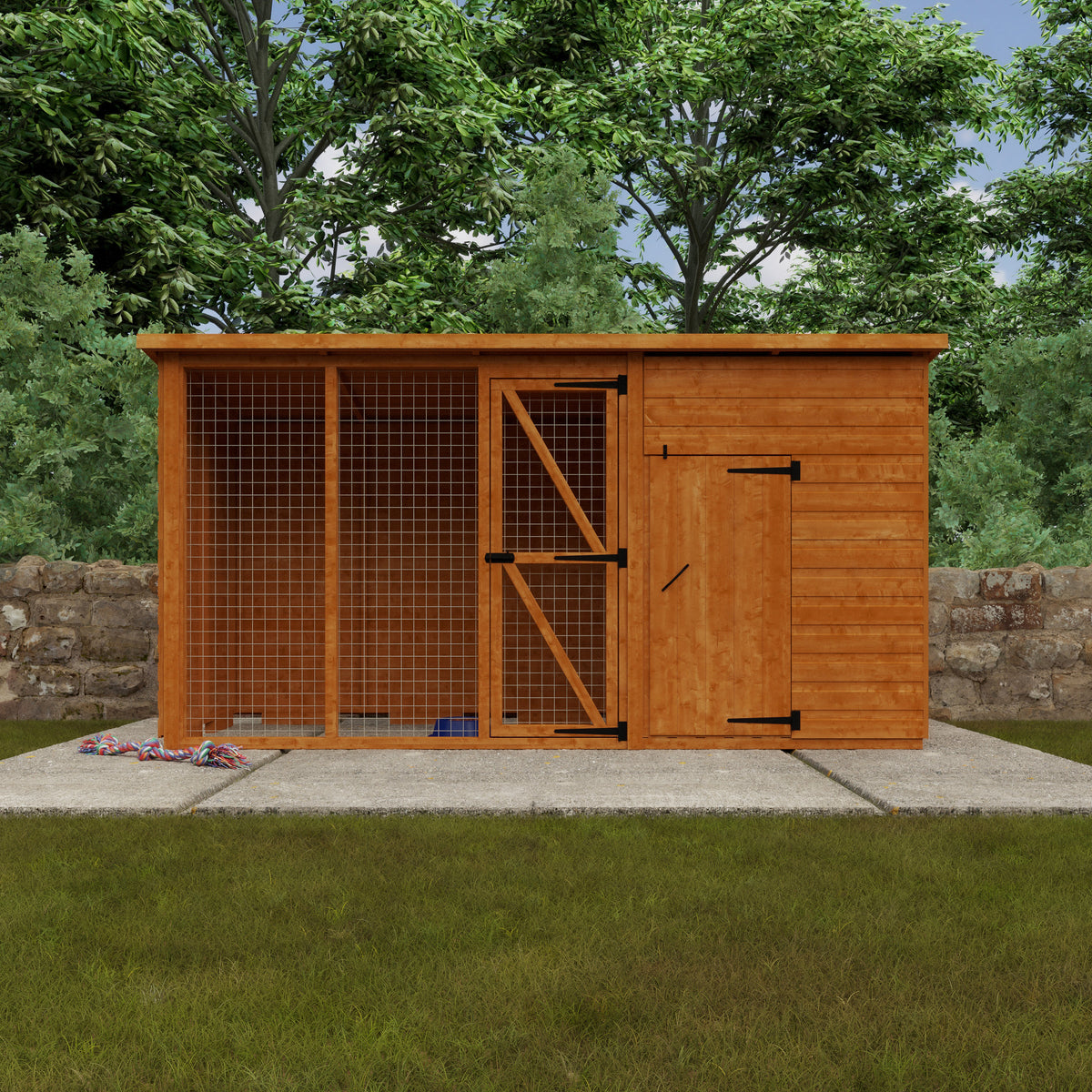 Redlands 4' x 4' Shiplap Pet House With 6' Run | Sheds.co.uk