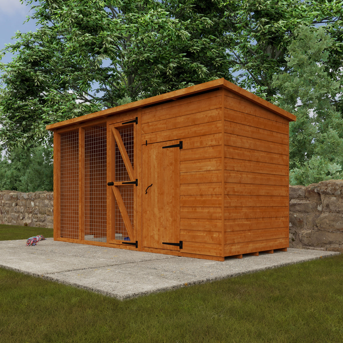 Redlands 4' x 4' Shiplap Pet House With 6' Run | Sheds.co.uk
