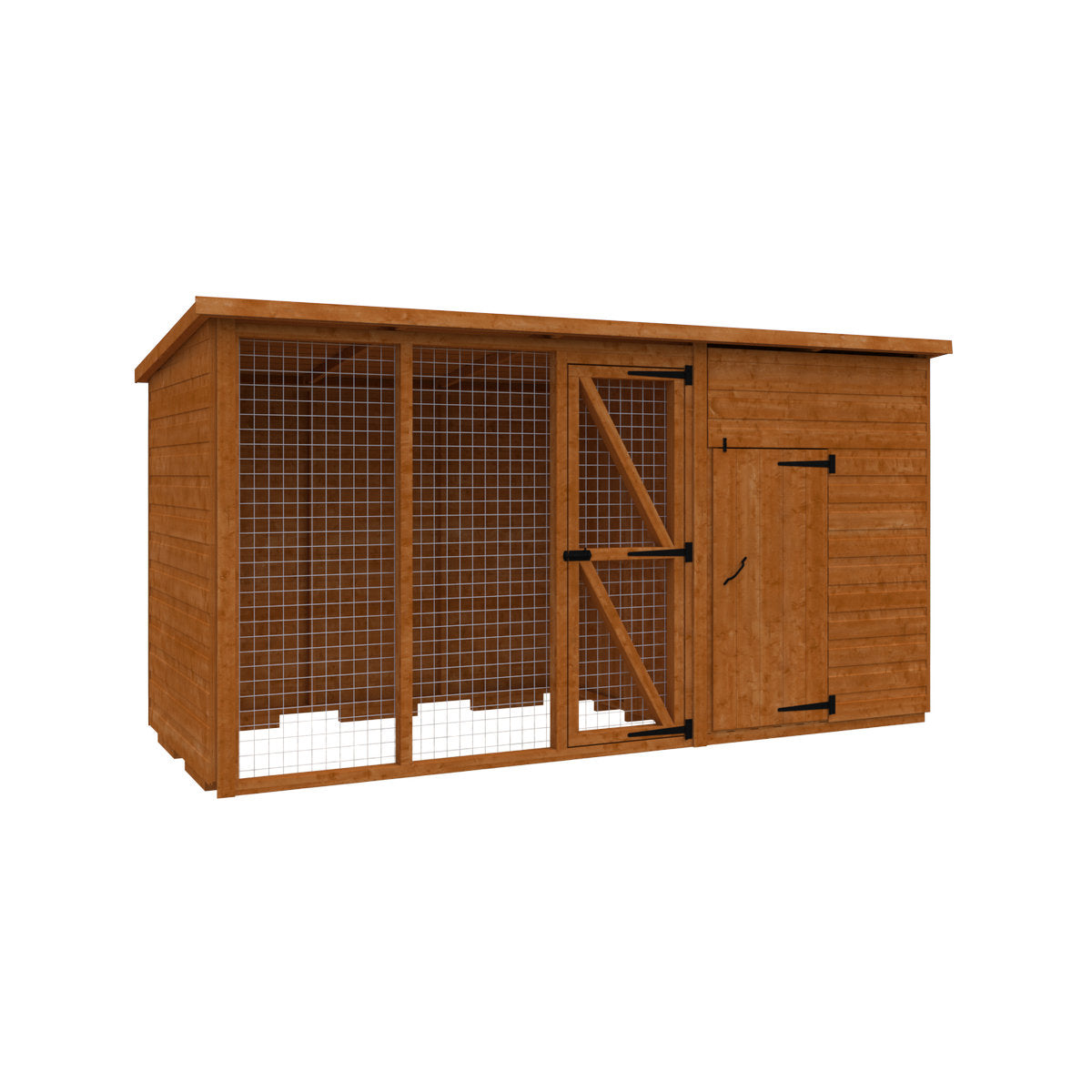 Redlands 4' x 4' Shiplap Pet House With 6' Run | Sheds.co.uk