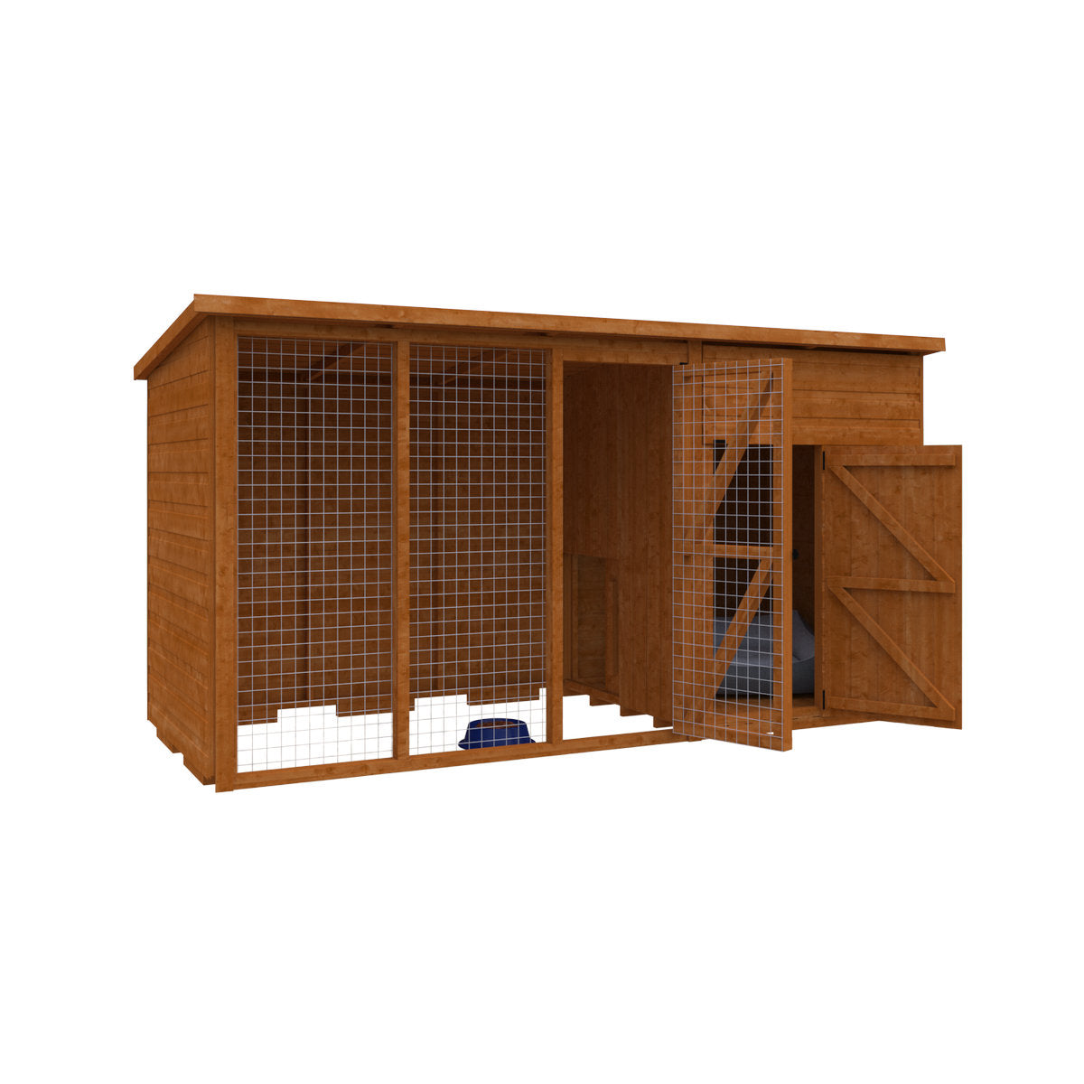 Redlands 4' x 4' Shiplap Pet House With 6' Run | Sheds.co.uk