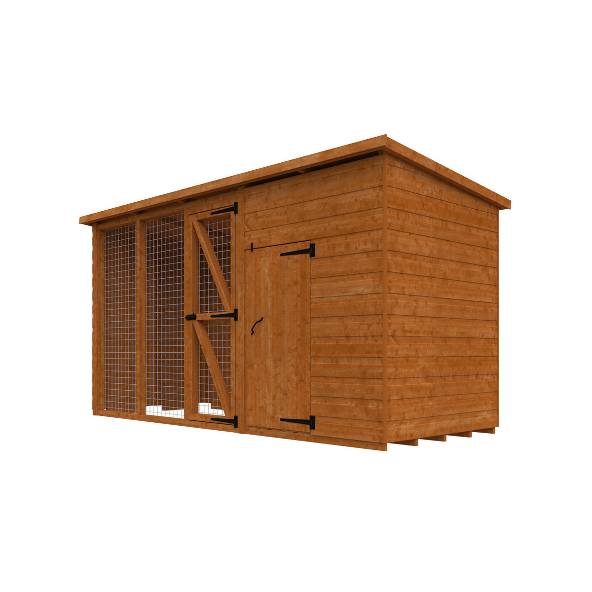 Redlands 4' x 4' Shiplap Pet House With 6' Run | Sheds.co.uk