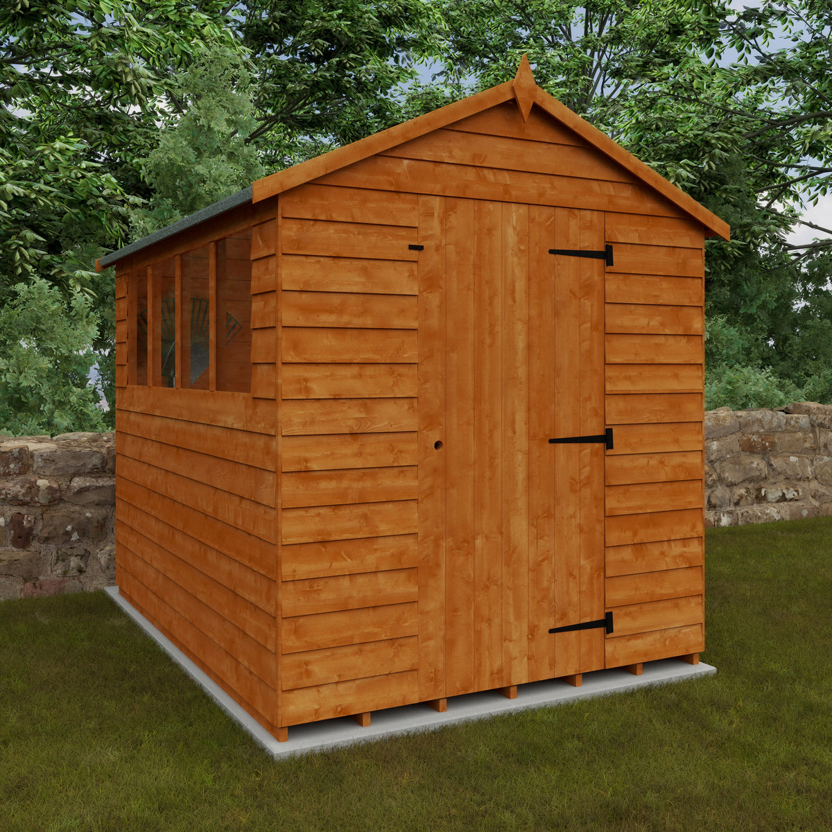 Redlands 6' x 8' Overlap Apex Shed | Sheds.co.uk