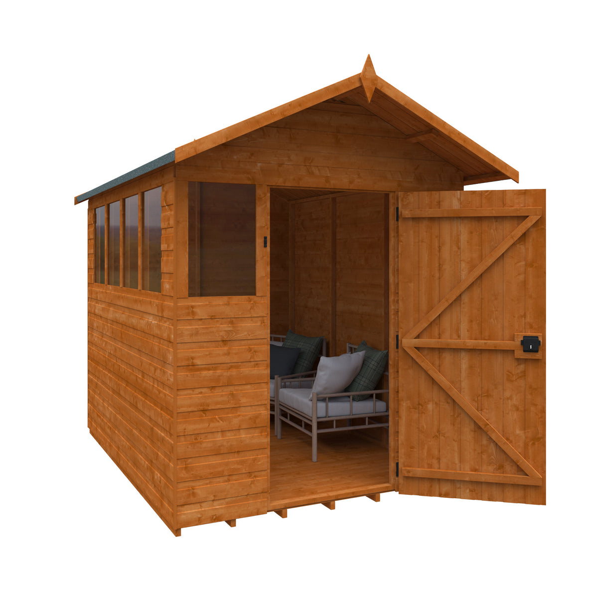 Redlands 8' x 8' Apex Summer Shed | Sheds.co.uk