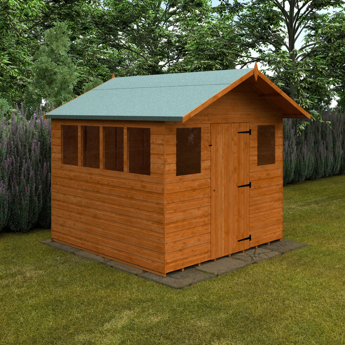 Redlands 8' x 8' Apex Summer Shed | Sheds.co.uk