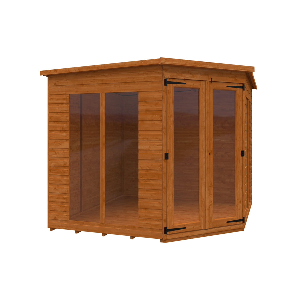 Redlands 8' x 8' Full Pane Corner Summer House | Sheds.co.uk