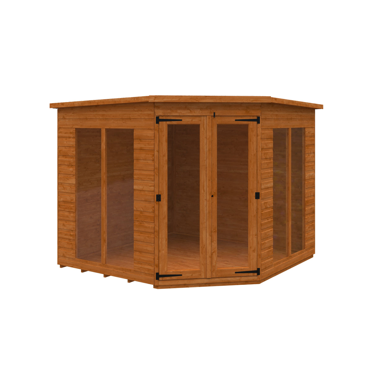 Redlands 8' x 8' Full Pane Corner Summer House | Sheds.co.uk