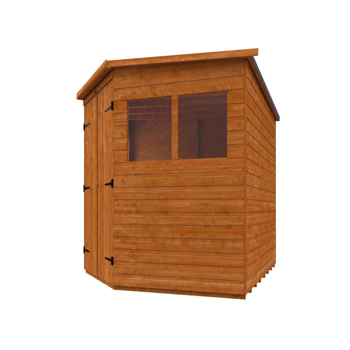 Redlands 7' x 7' Deluxe Shiplap Corner Shed | Sheds.co.uk