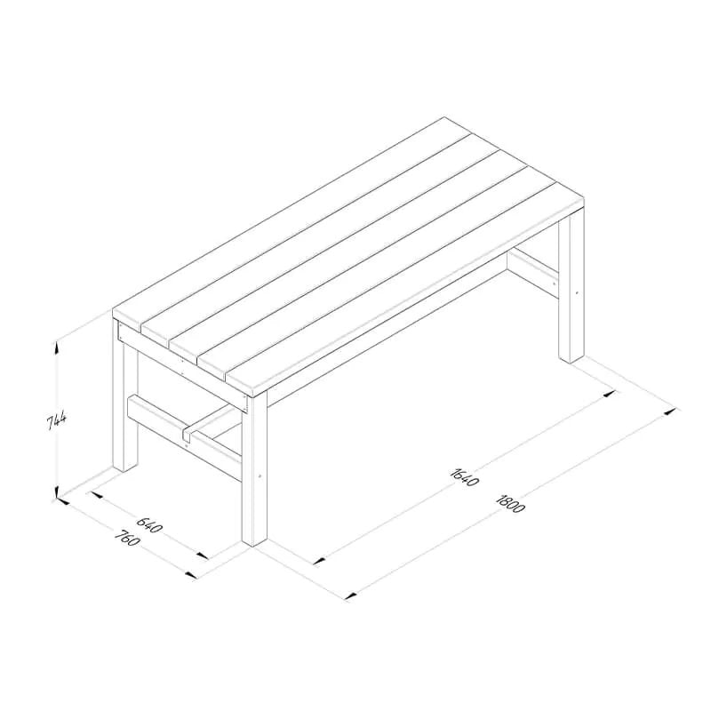 Hartwood Barton 1.8m Garden Dining Table | Sheds.co.uk