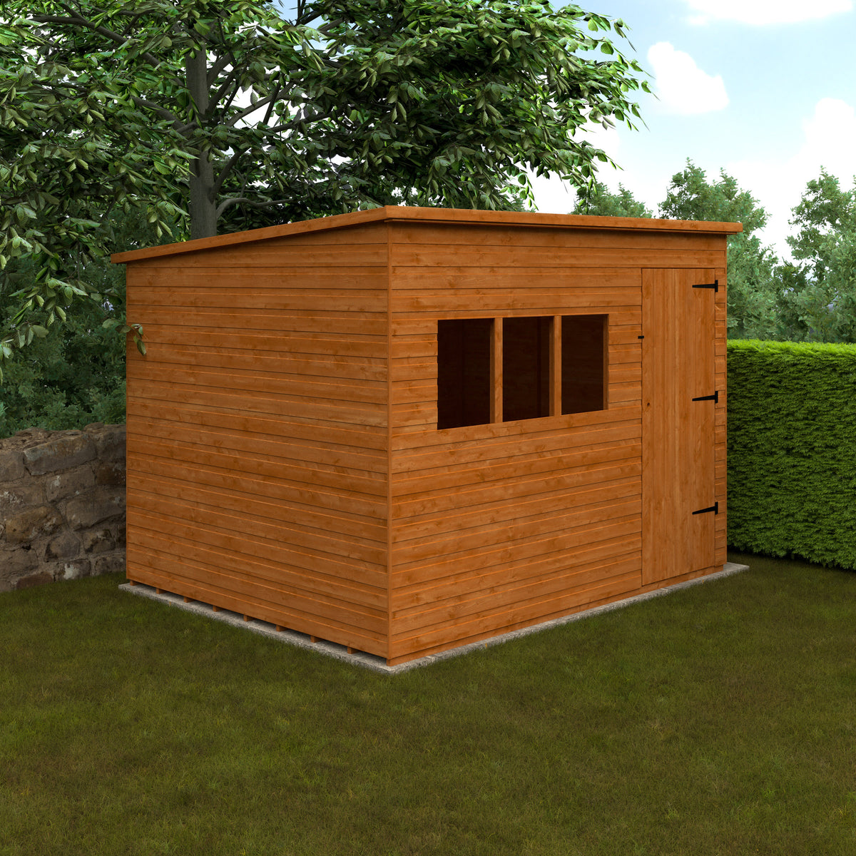 Redlands 10' x 8' Shiplap Extra High Pent Shed | Sheds.co.uk