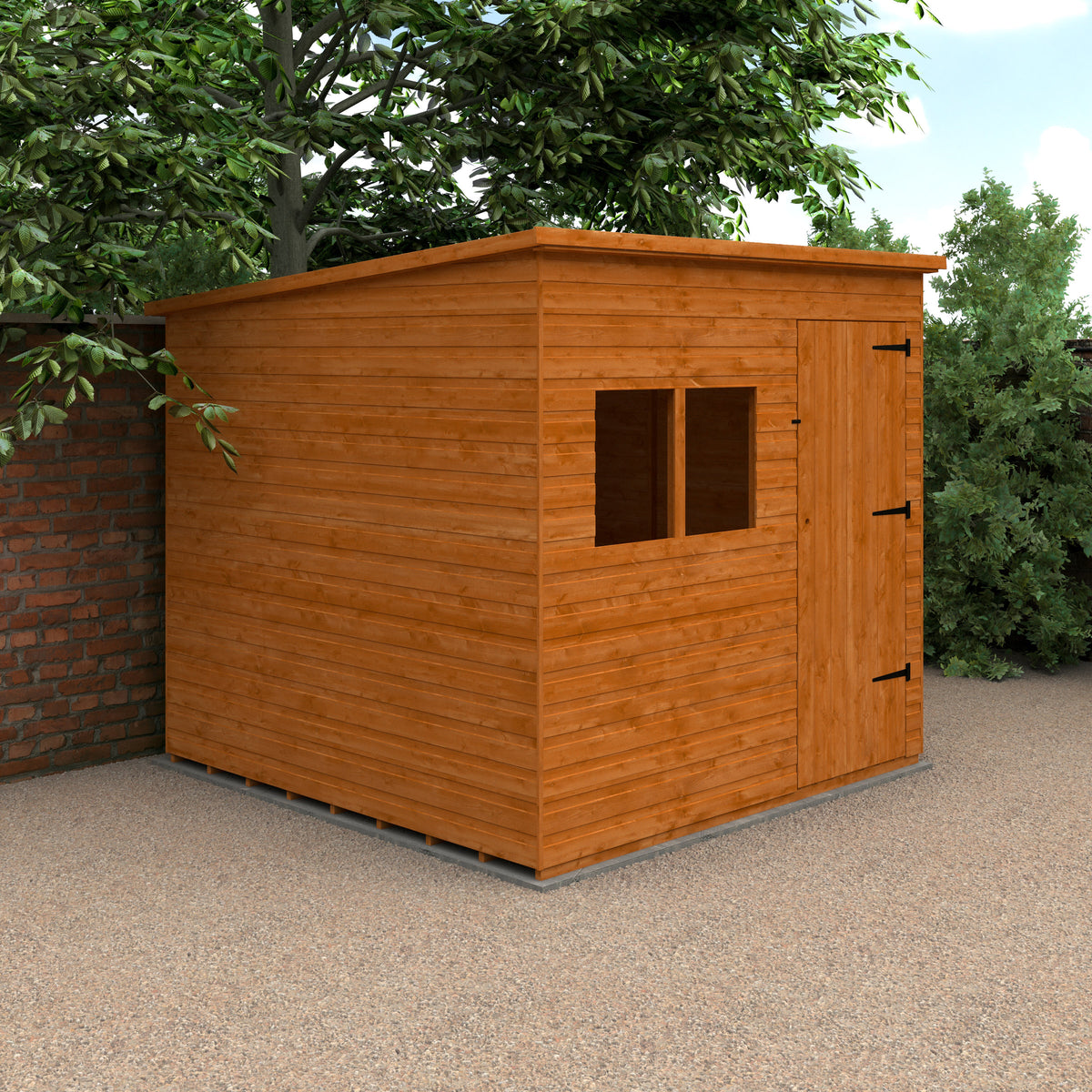 Redlands 8' x 8' Shiplap Extra High Pent Shed | Sheds.co.uk