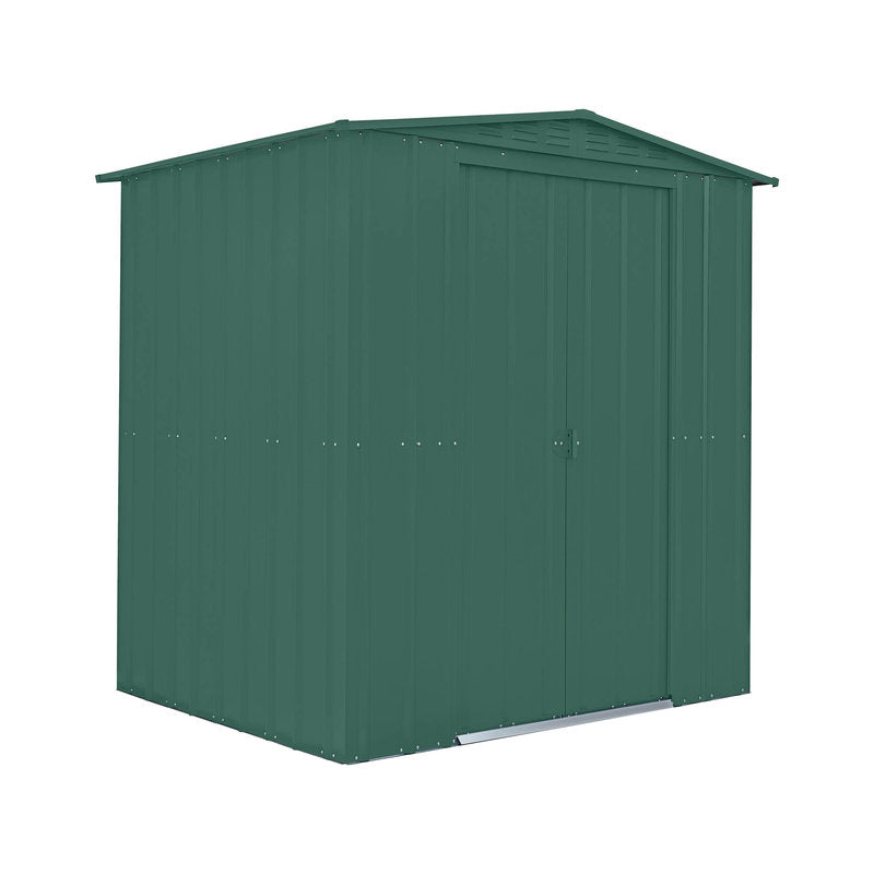 Adley 6' x 5' Apex Metal Shed - Green | Sheds.co.uk