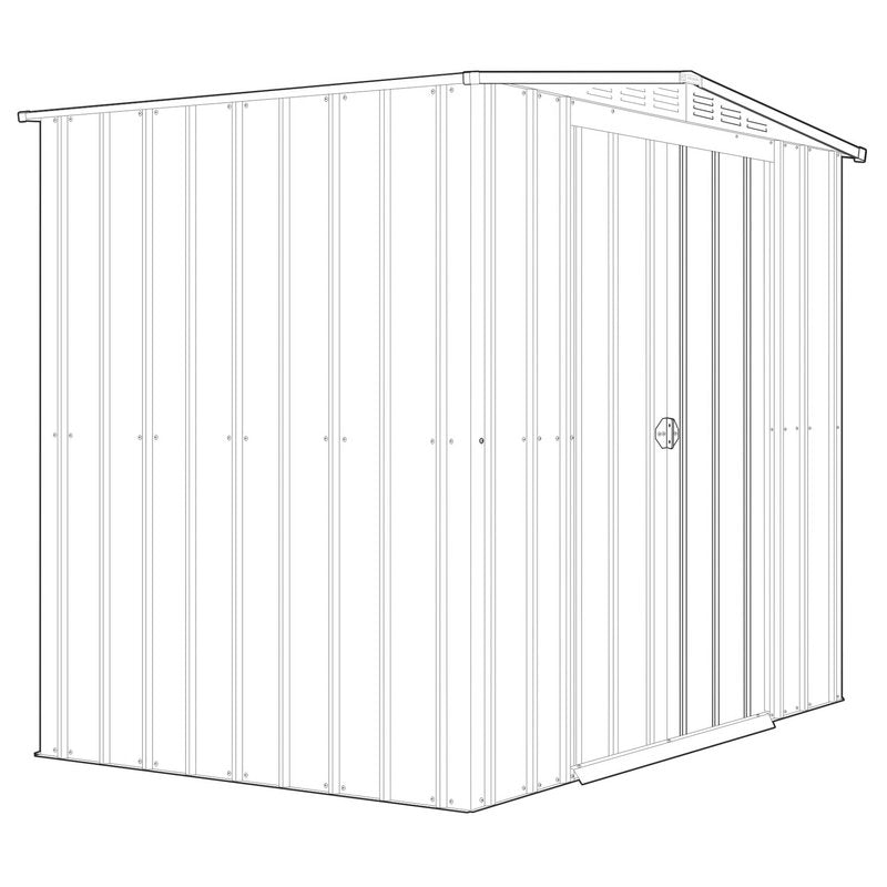 Adley 6' x 5' Apex Metal Shed - Green | Sheds.co.uk