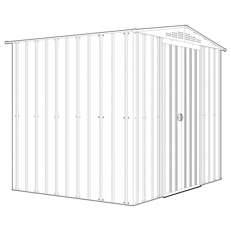 Adley 8' x 6' Apex Metal Shed - Green | Sheds.co.uk