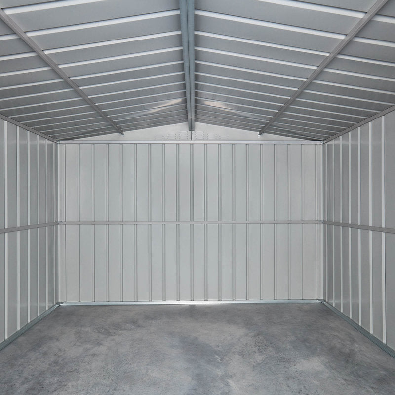 Adley 10' x 10' Apex Metal Shed - Green | Sheds.co.uk