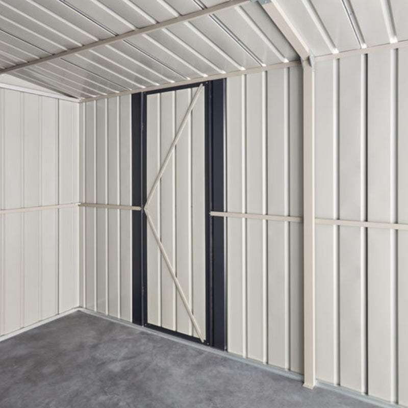Adley 10' x 19' Dual Door Metal Workshop Garage - Grey | Sheds.co.uk
