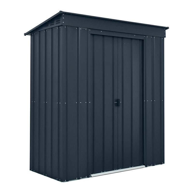 Adley 6' x 3' Pent Metal Shed - Grey | Sheds.co.uk