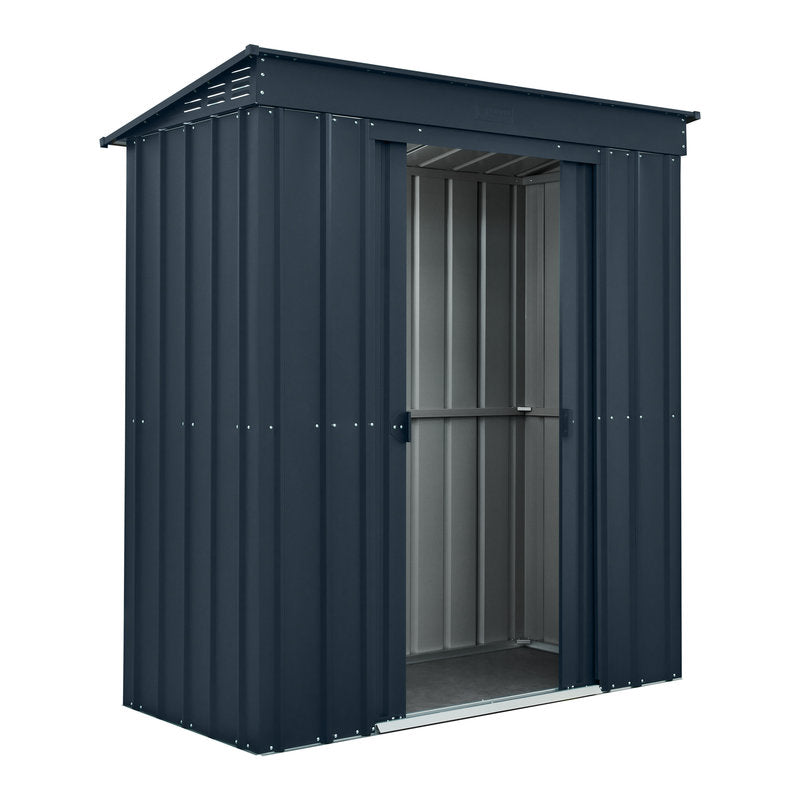 Adley 6' x 3' Pent Metal Shed - Grey | Sheds.co.uk