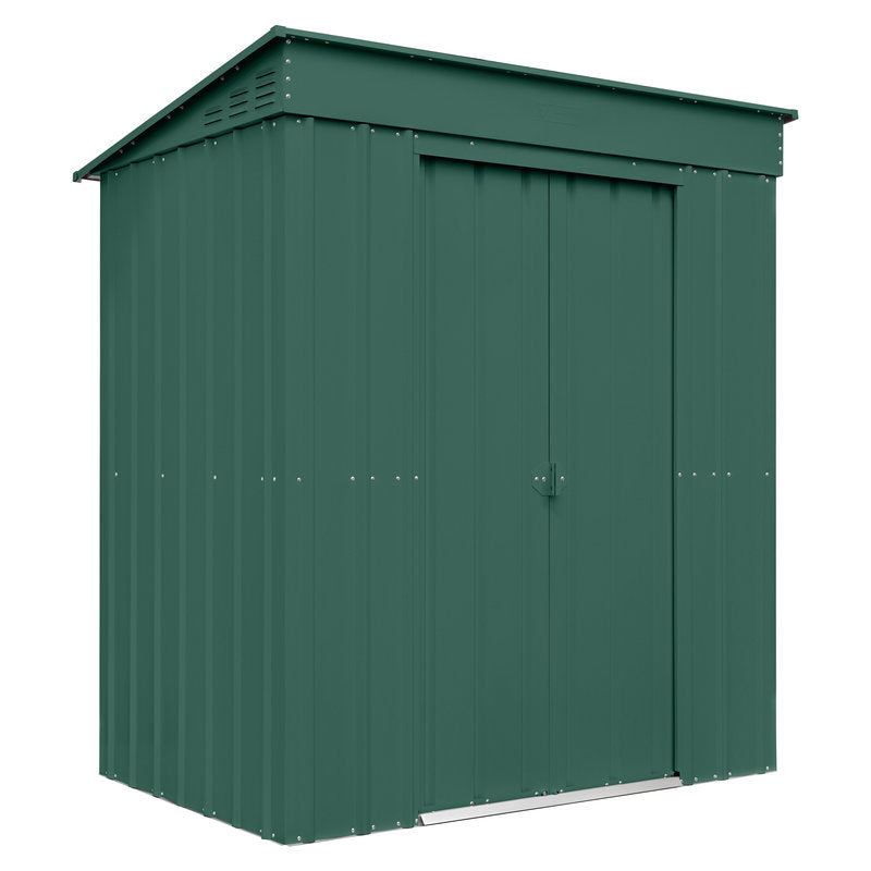 Adley 6' x 4' Pent Metal Shed - Green | Sheds.co.uk