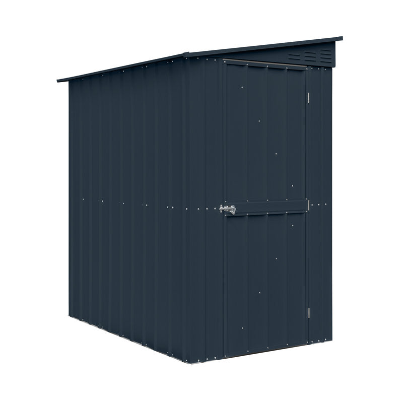 Adley 4' x 6' Lean-To Metal Shed - Grey | Sheds.co.uk