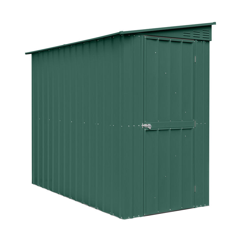 Adley 4' x 8' Lean-To Metal Shed - Green | Sheds.co.uk