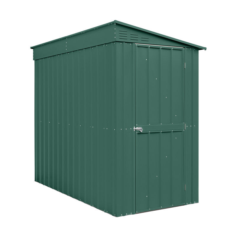 Adley 4' x 8' Lean-To Metal Shed - Green | Sheds.co.uk