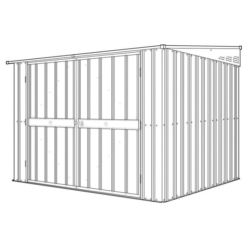 Adley 6' x 6' Metal Bike Locker - Grey | Sheds.co.uk