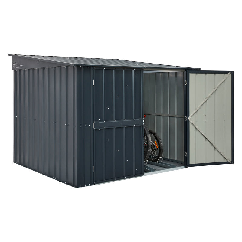 Adley 6' x 6' Metal Bike Locker - Grey | Sheds.co.uk