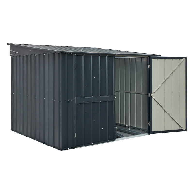 Adley 6' x 6' Metal Bike Locker - Grey | Sheds.co.uk