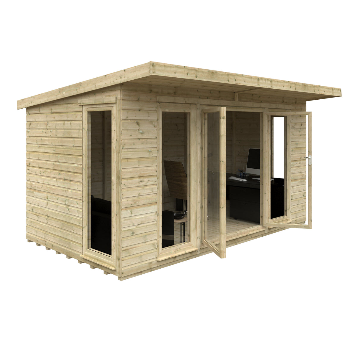 Redlands 12' x 8' Studio Summer House | Sheds.co.uk