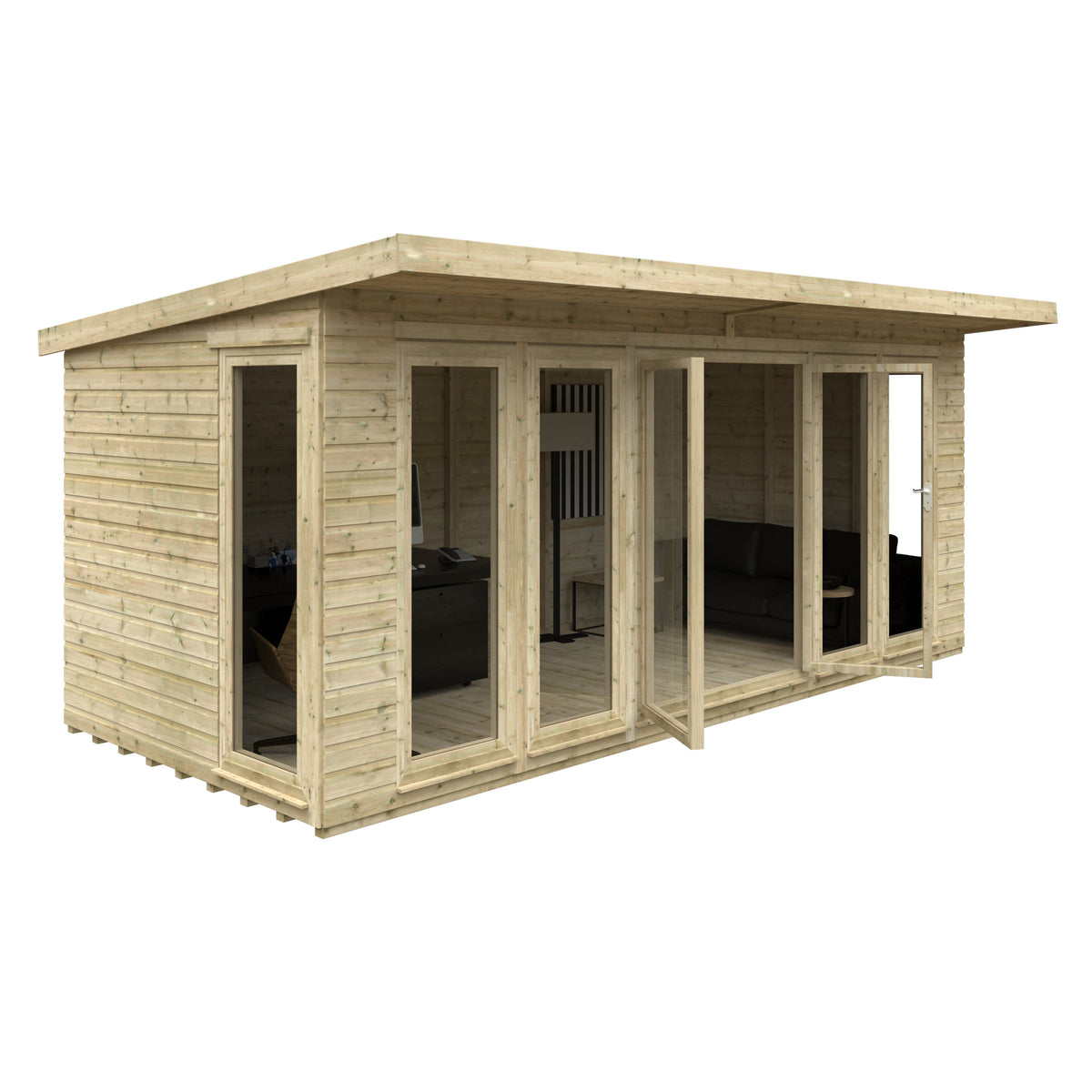 Redlands 18' x 8' Studio Summer House | Sheds.co.uk