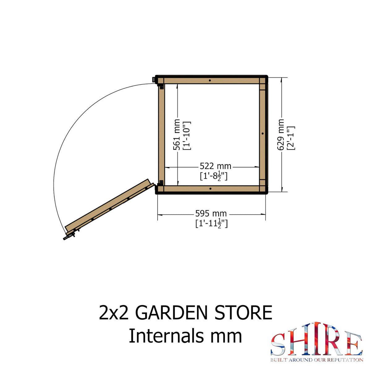 Loxley 2' x 2' Shiplap Garden Store | Sheds.co.uk