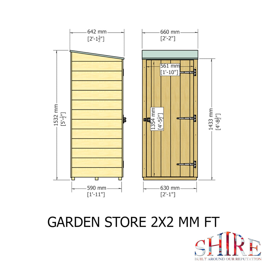 Loxley 2' x 2' Shiplap Garden Store