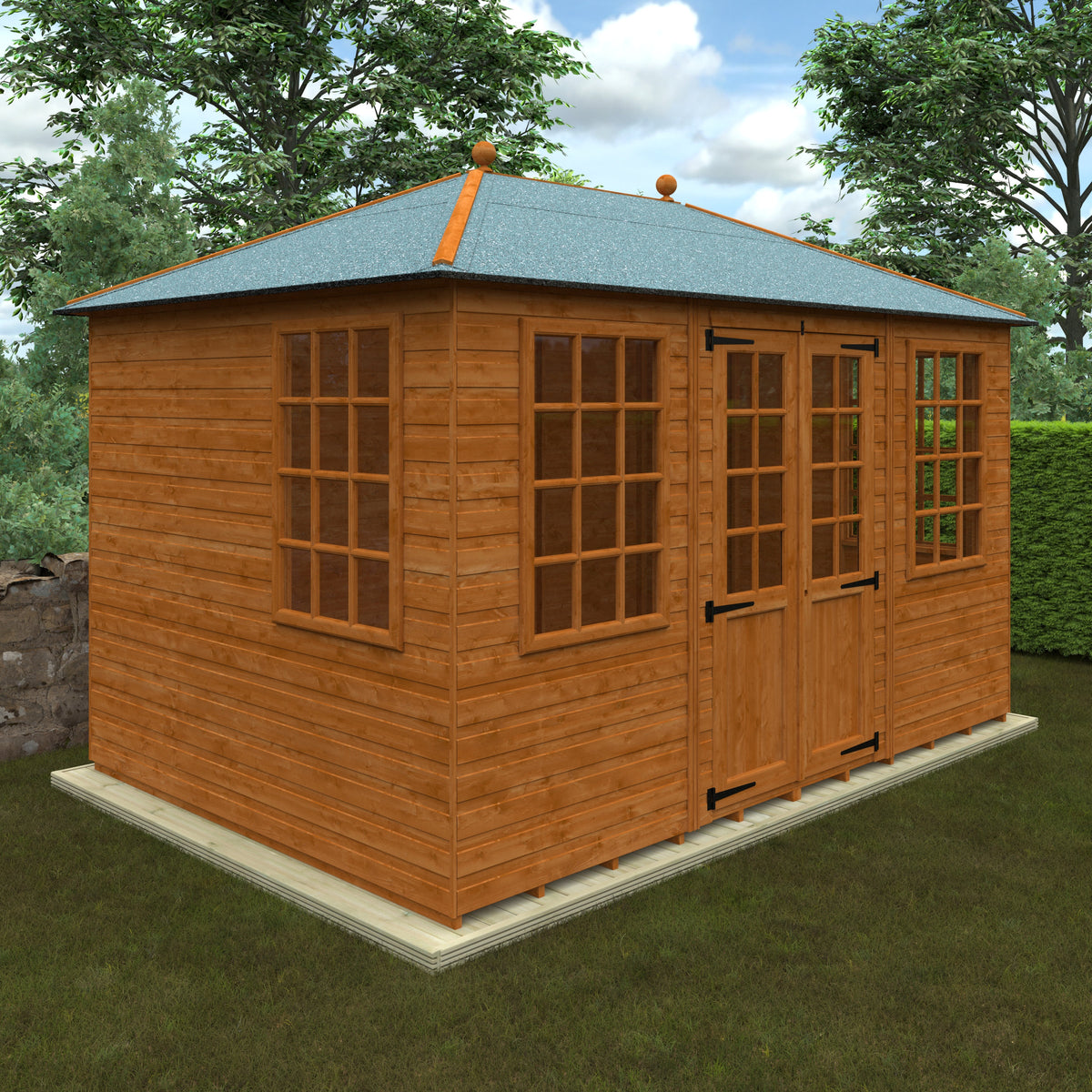 Redlands 8' x 12' Osprey Summer House | Sheds.co.uk