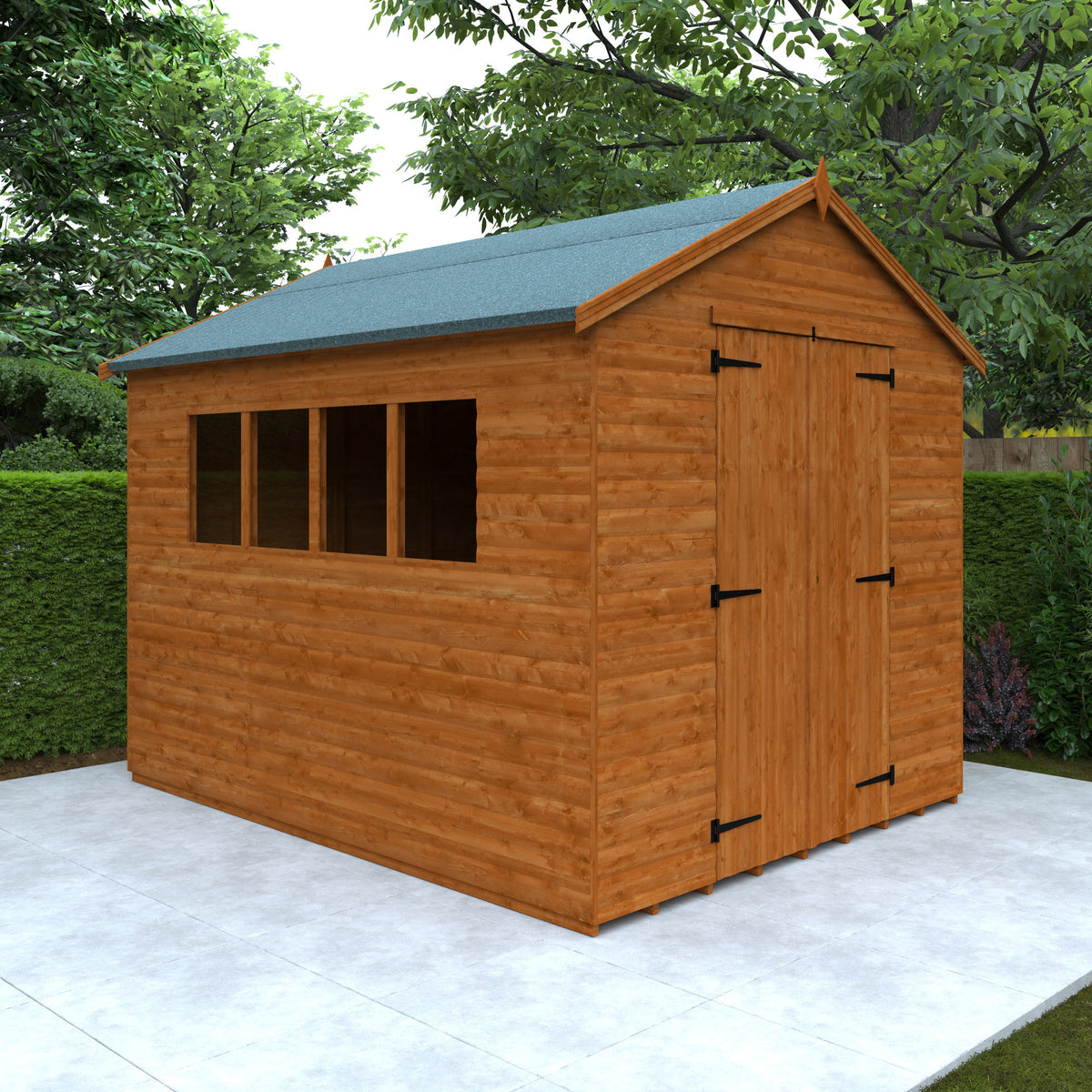 Redlands 8' x 10' Loglap Apex Heavyweight Workshop | Sheds.co.uk
