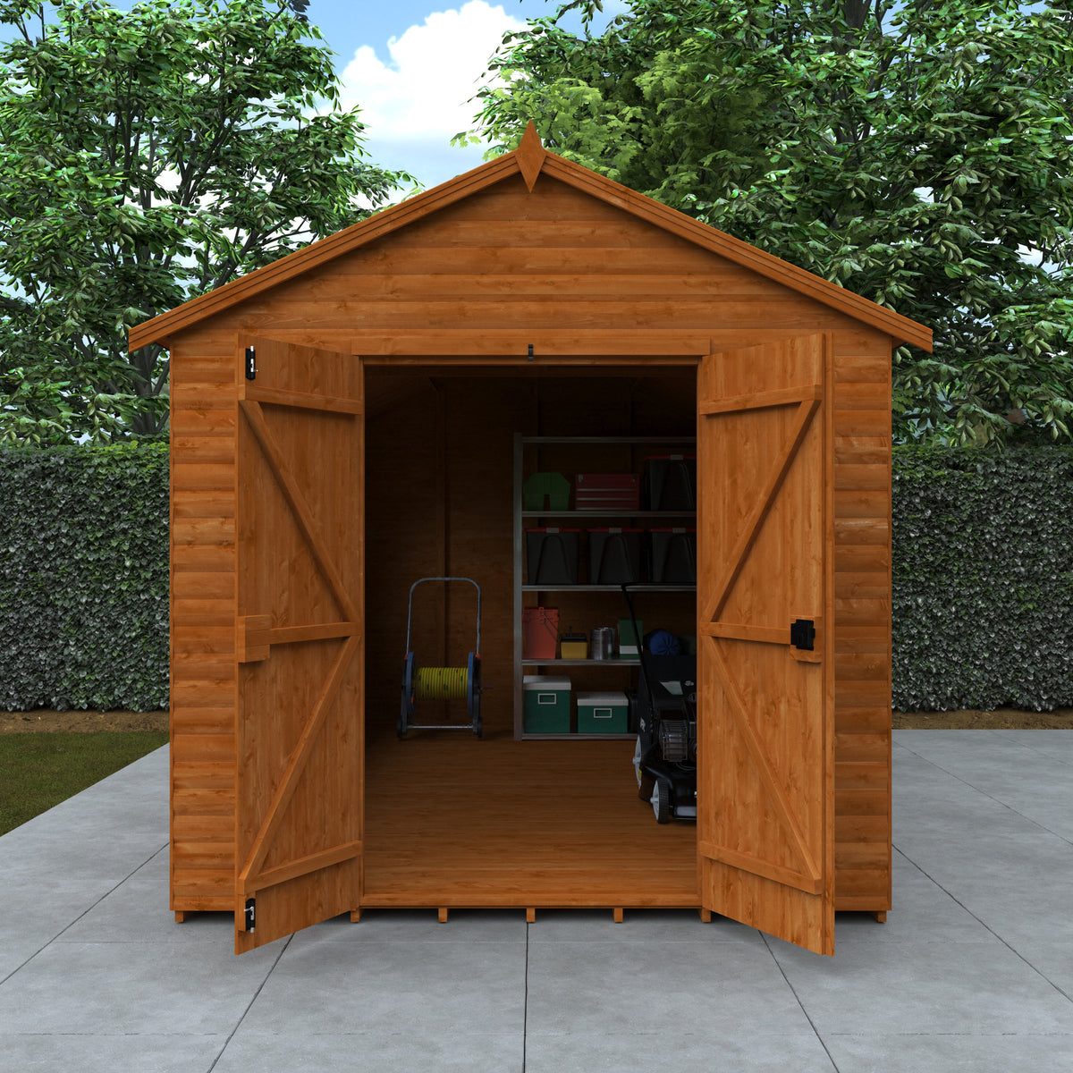 Redlands 8' x 12' Loglap Apex Heavyweight Workshop | Sheds.co.uk