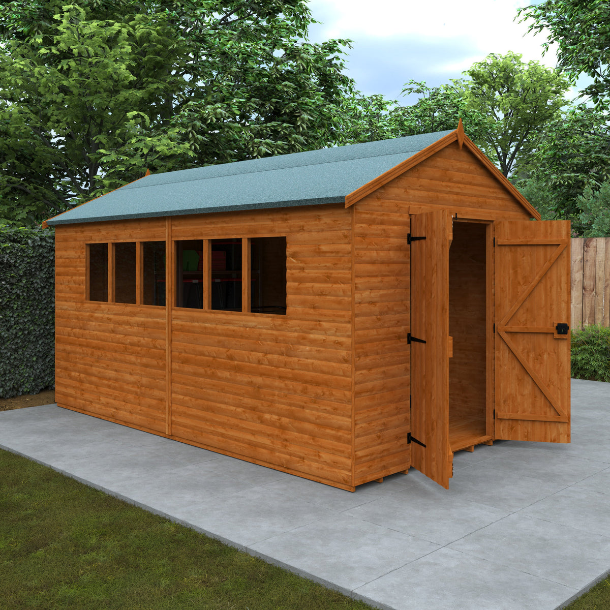 Redlands 8' x 14' Loglap Apex Heavyweight Workshop | Sheds.co.uk