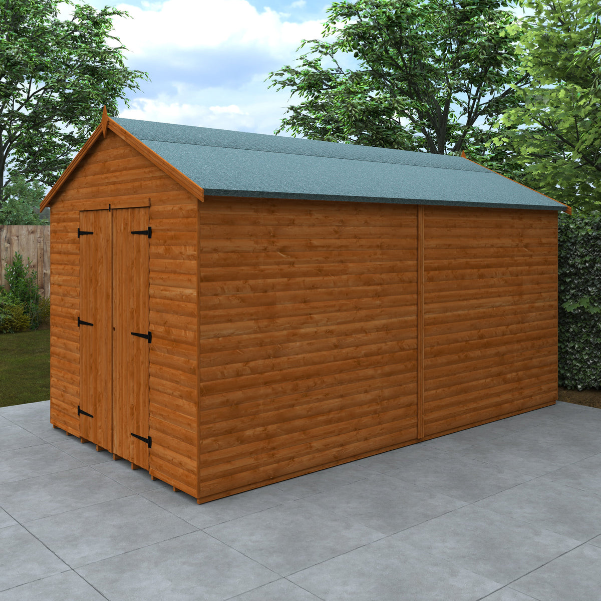 Redlands 8' x 12' Loglap Apex Heavyweight Workshop | Sheds.co.uk