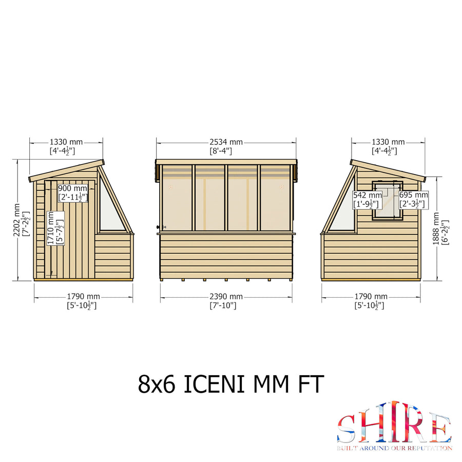 Loxley 6' x 8' Shiplap Potting Shed