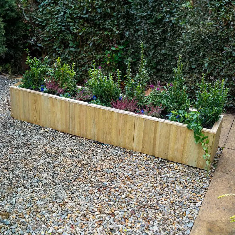 Hartwood Low Level Lapline Planter- Long | Sheds.co.uk