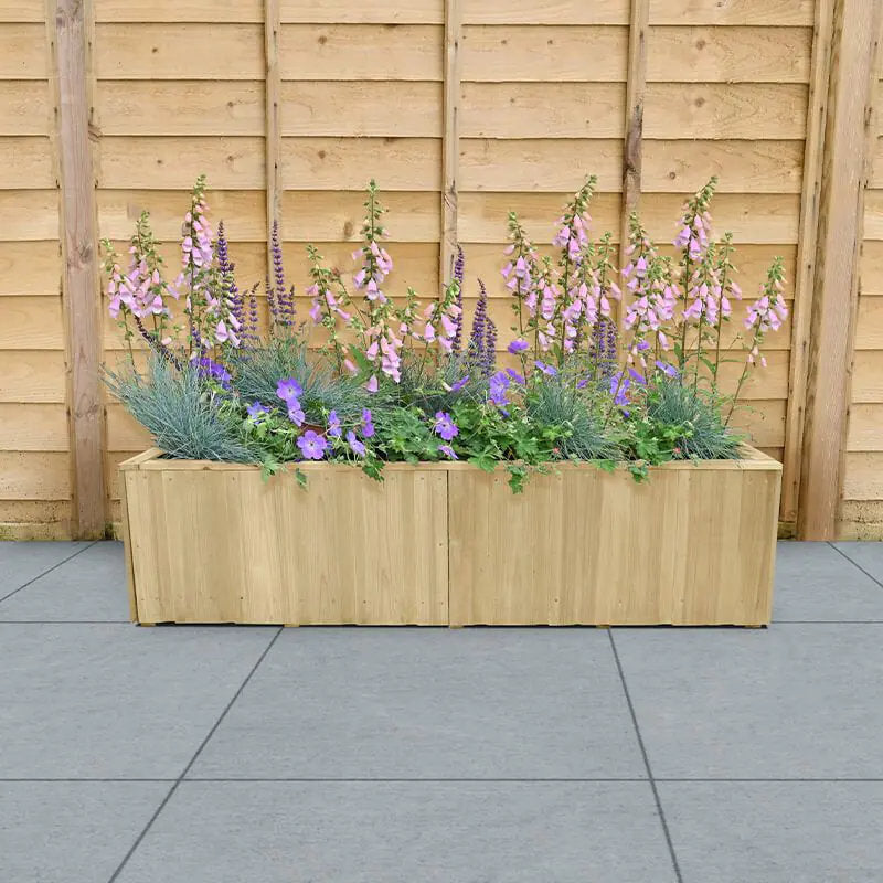Hartwood Low Level Lapline Planter- Rectangular | Sheds.co.uk