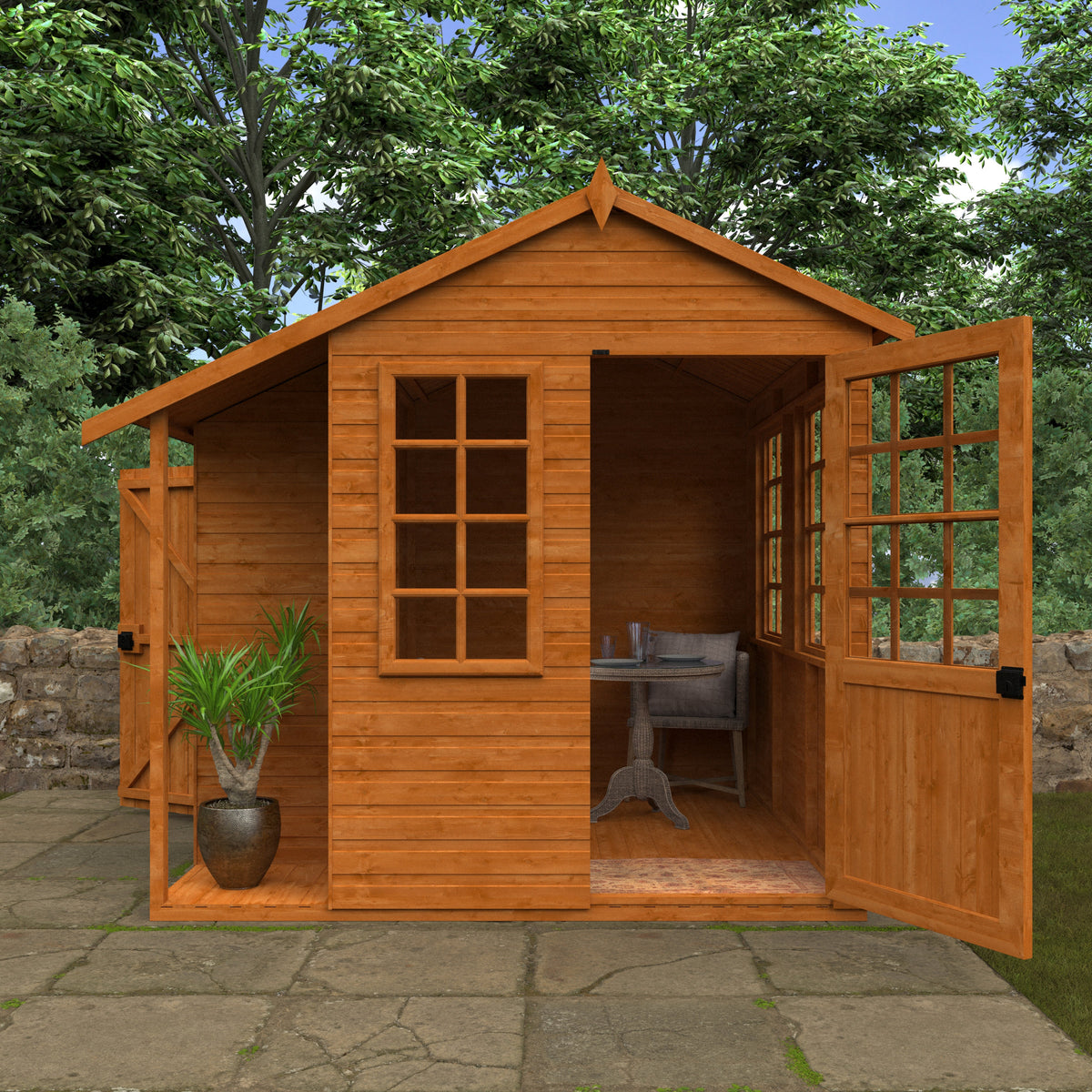 Redlands 8' x 8' Nordic Style Summer House | Sheds.co.uk