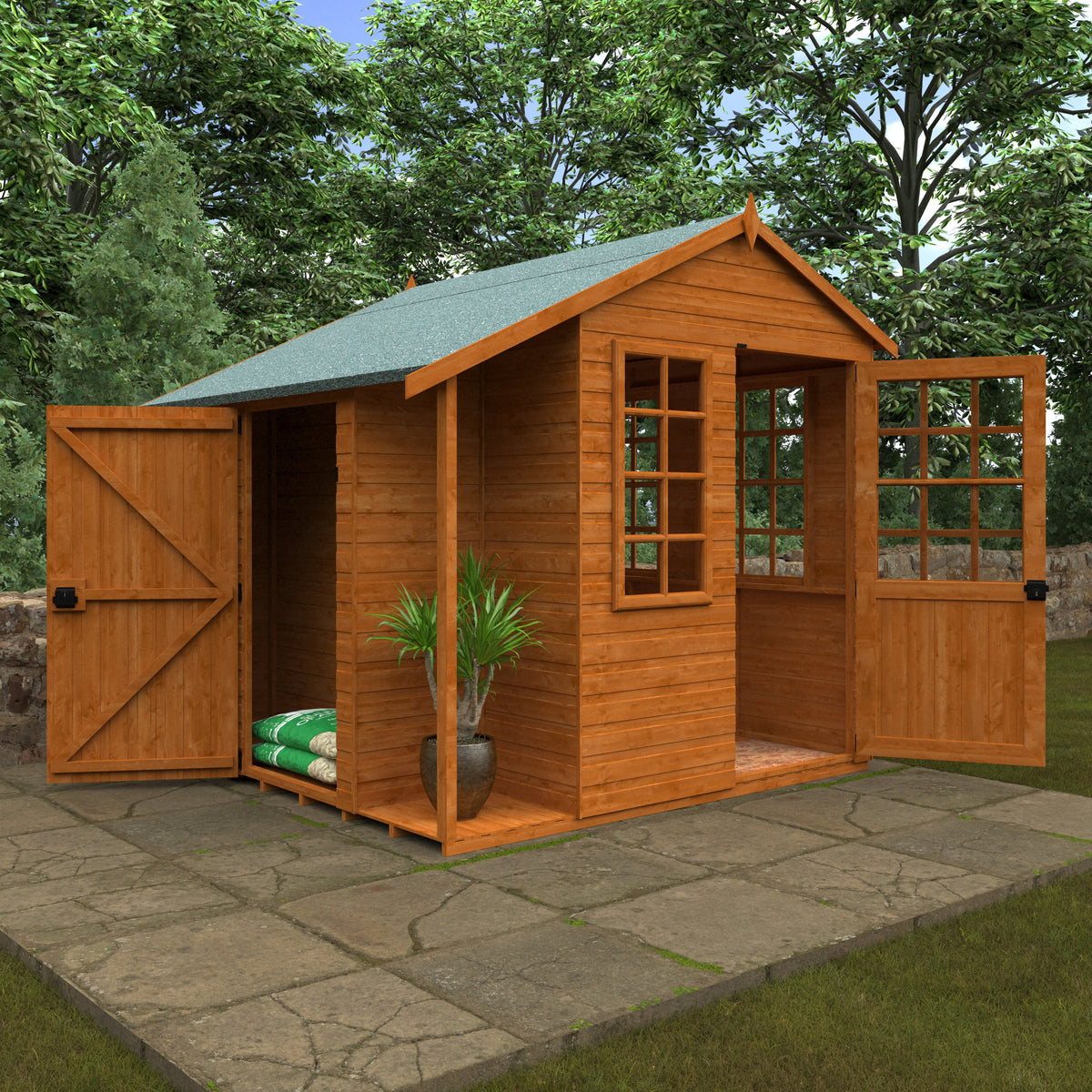 Redlands 8' x 8' Nordic Style Summer House | Sheds.co.uk