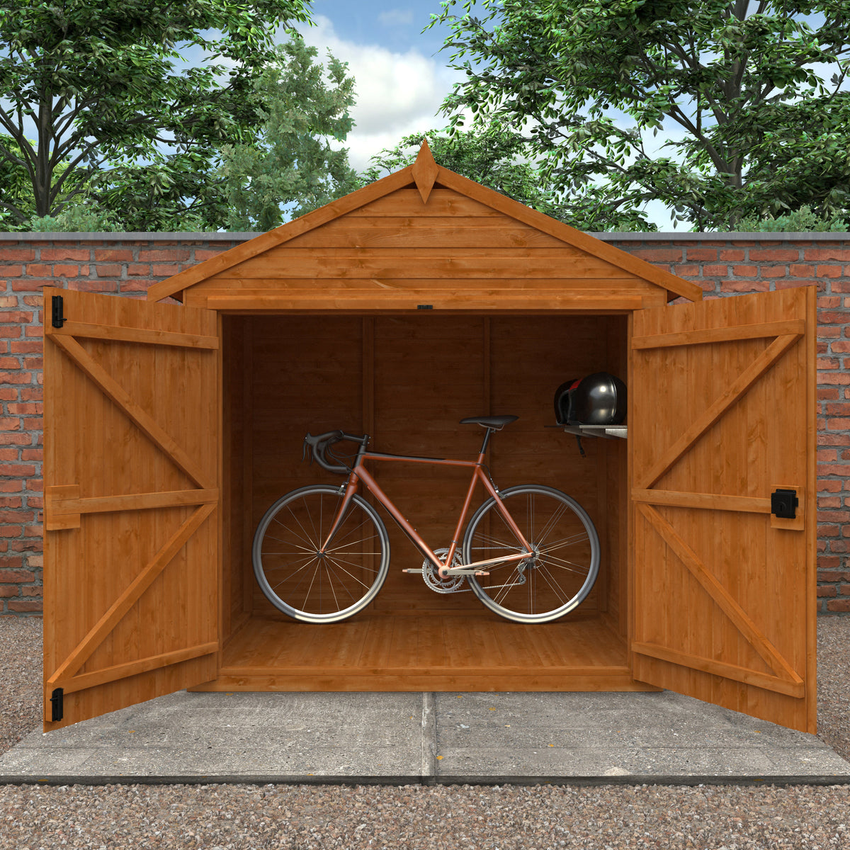 Redlands 5' x 6' Shiplap Modular Apex Bike Shed | Sheds.co.uk