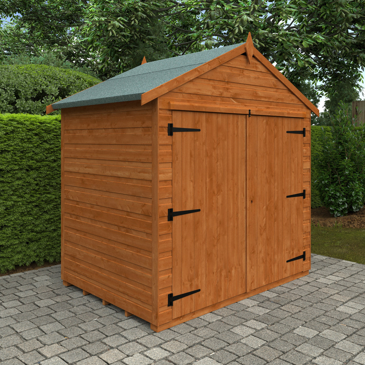 Redlands 4' x 6' Shiplap Modular Apex Bike Shed | Sheds.co.uk