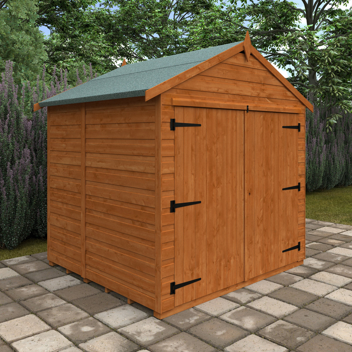 Redlands 5' x 6' Shiplap Modular Apex Bike Shed | Sheds.co.uk