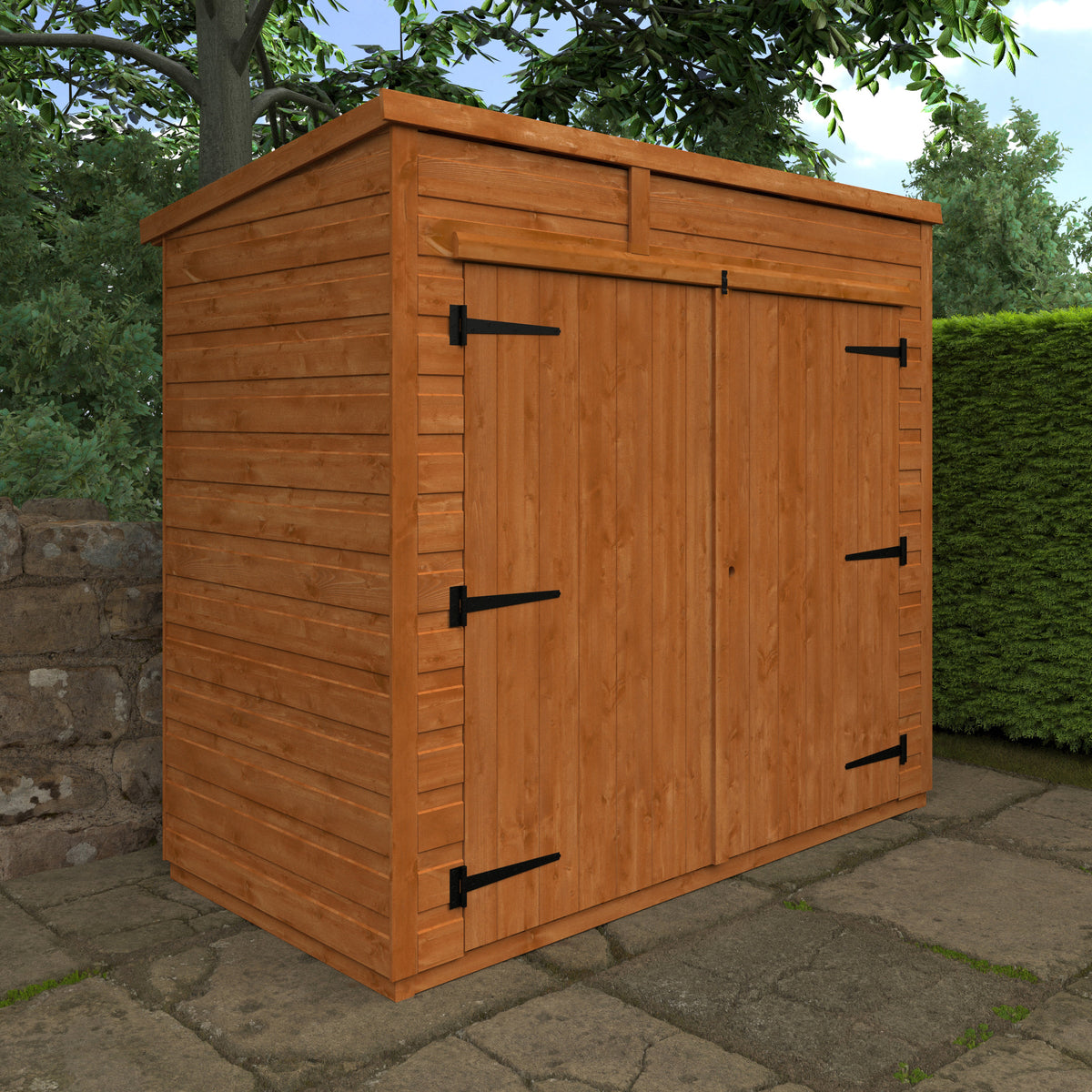 Redlands 3' x 6' Shiplap Modular Pent Bike Shed | Sheds.co.uk