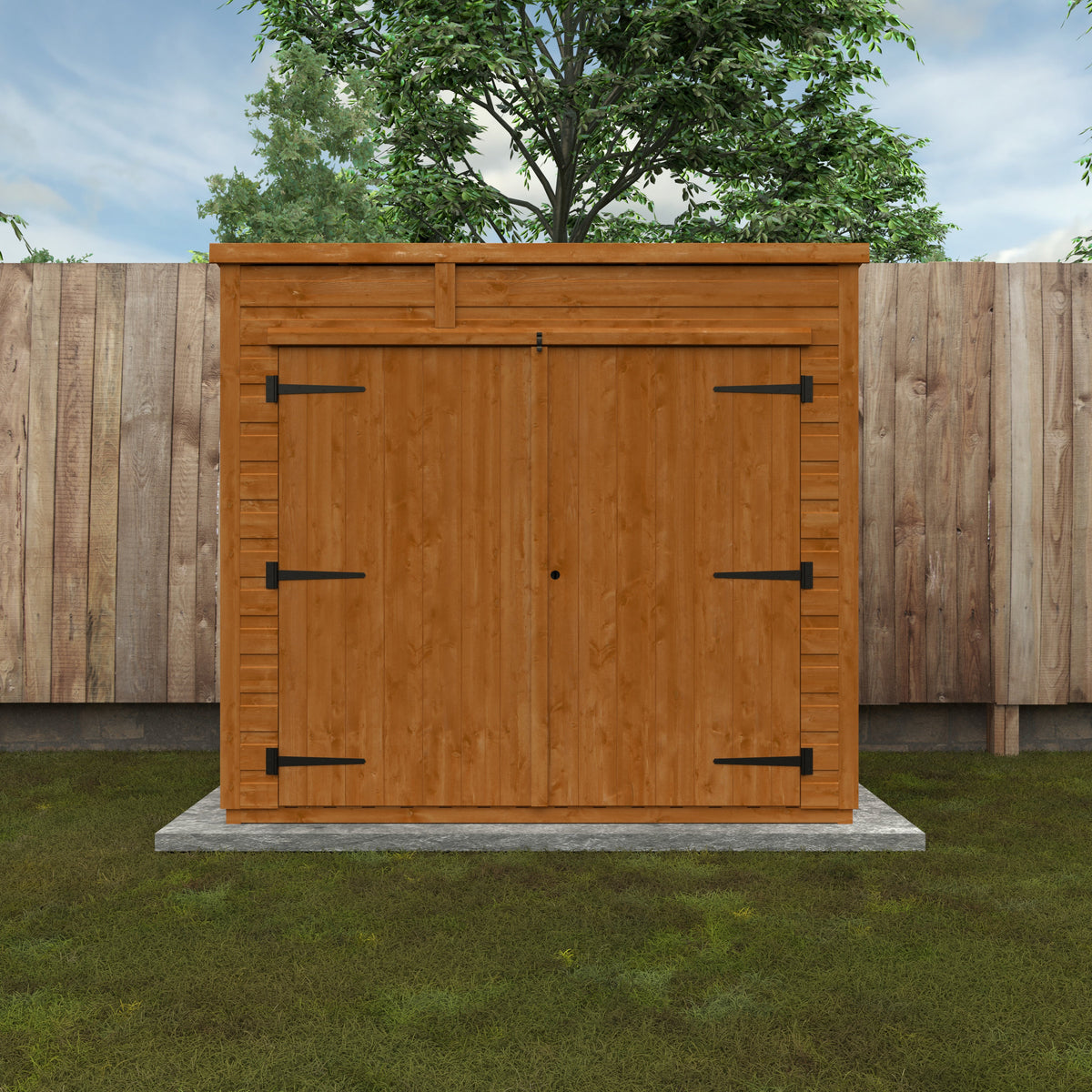 Redlands 5' x 6' Shiplap Modular Pent Bike Shed | Sheds.co.uk