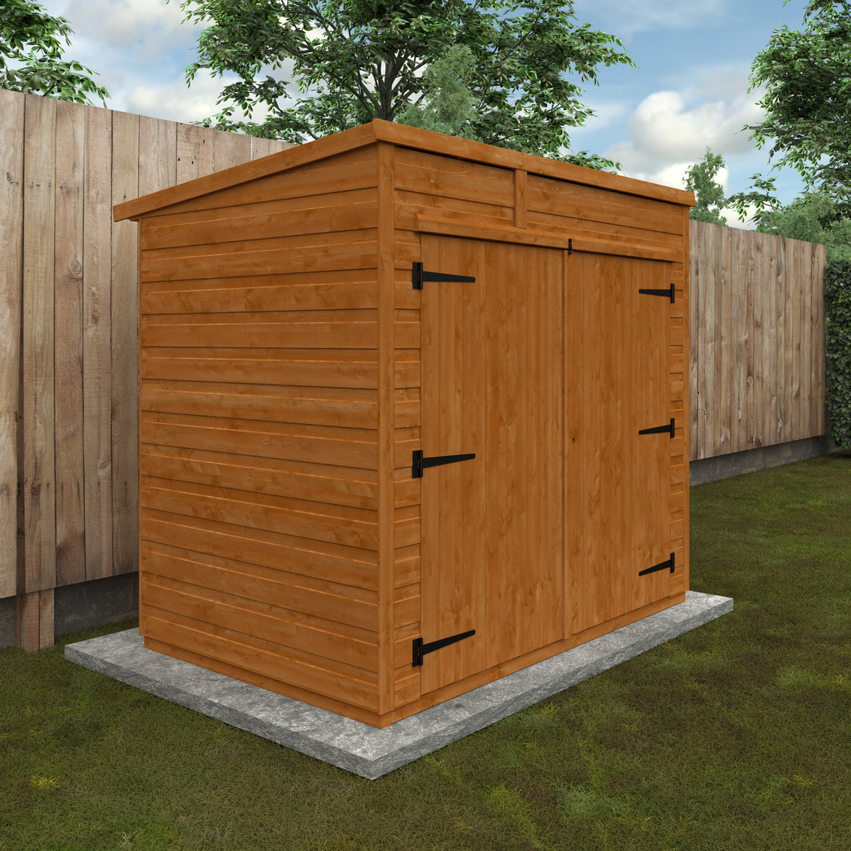 Redlands 4' x 6' Shiplap Modular Pent Bike Shed | Sheds.co.uk