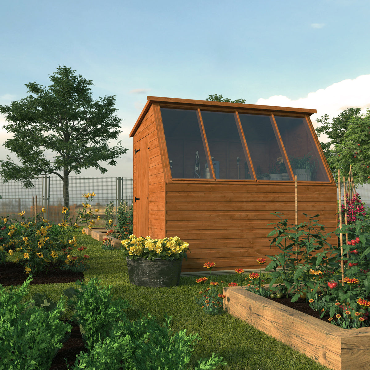Redlands 6' x 8' Shiplap Pent Potting Shed | Sheds.co.uk